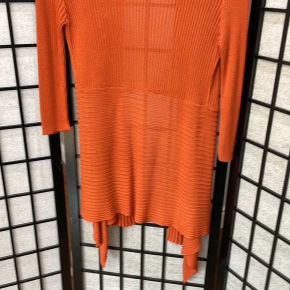 Vintage Red Coral, Open Sweater Deep Orange, Sz Large? - Picture 7 of 8